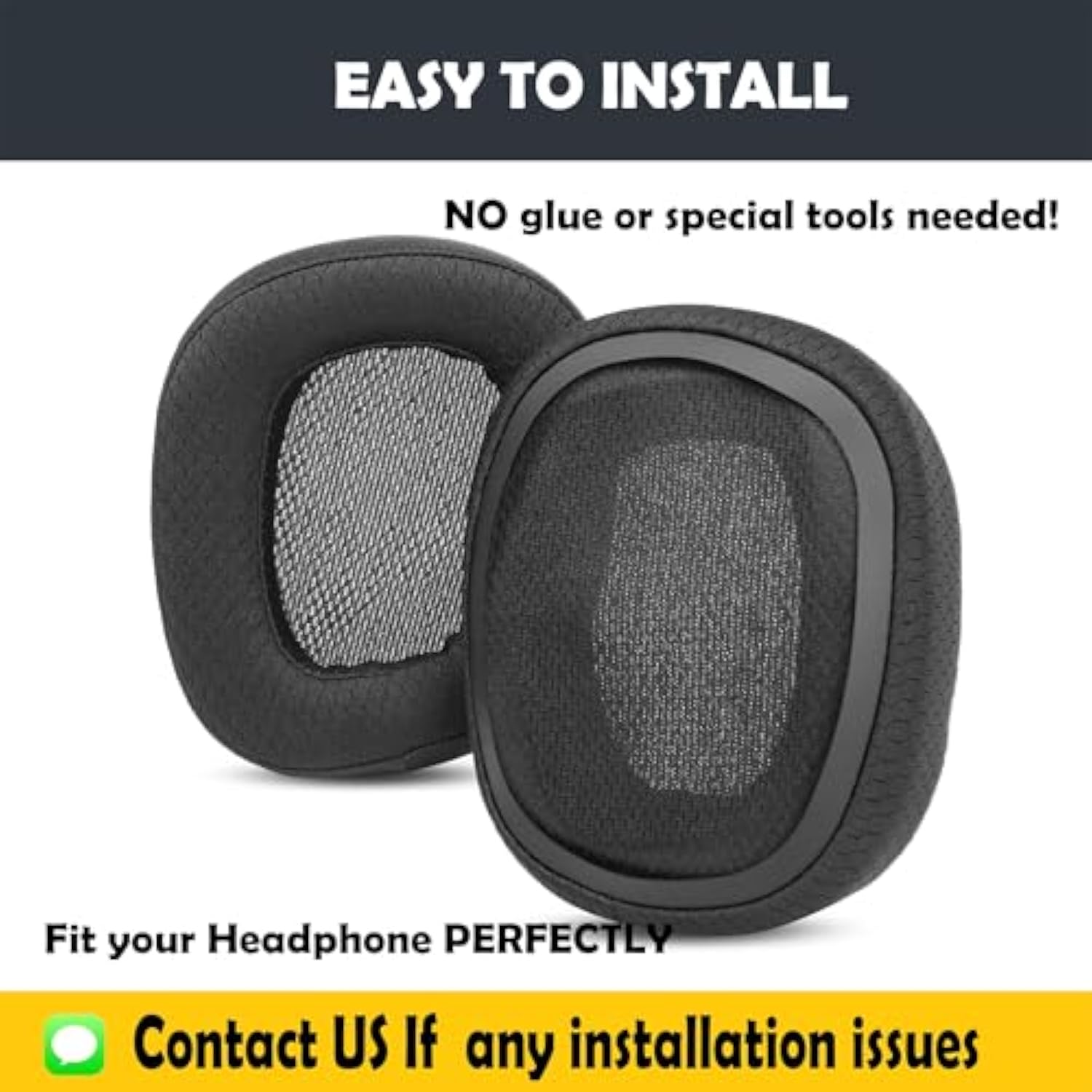 Replacement Earpads Cushion Compatible With Logitech G933 G935 G635 G633 Headsets Ear Pads With Breathable Fabric/High Density Foam