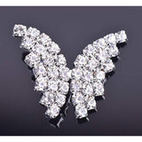 10Pcs Crystal Rhinestone Butterfly Embellishments Buttons,Sew On Butto