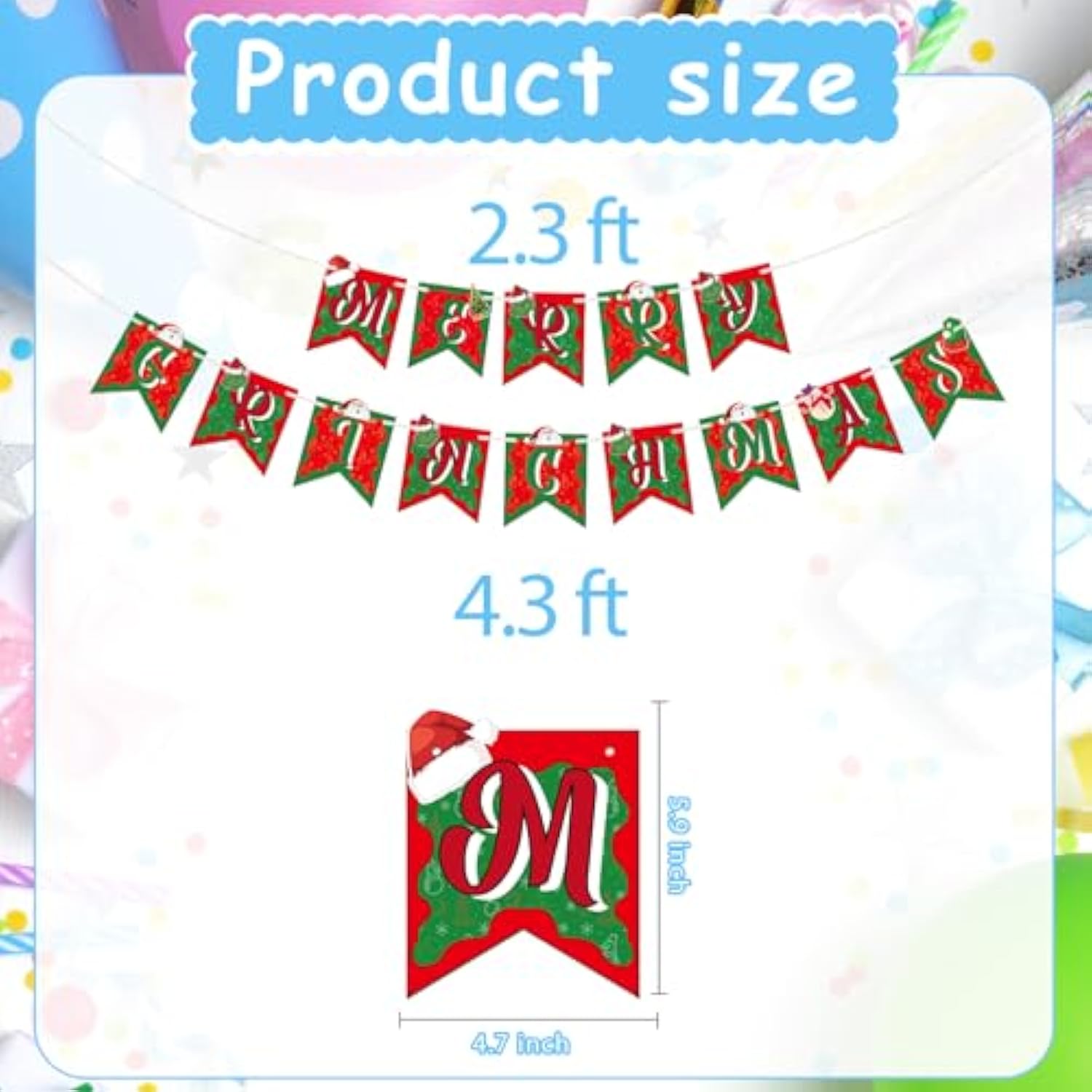 Merry Grinchmas Colorful Christmas Party Banner Kids Holiday Decorations