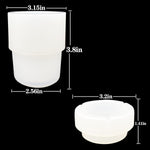 Car Ashtray Resin Molds Set Car Ashtray Mold With Lid Storage For Tobacco Ash Diy Resin Ashtray Present, Resin Casting Art Holiday Present For Father Or Boyfriend
