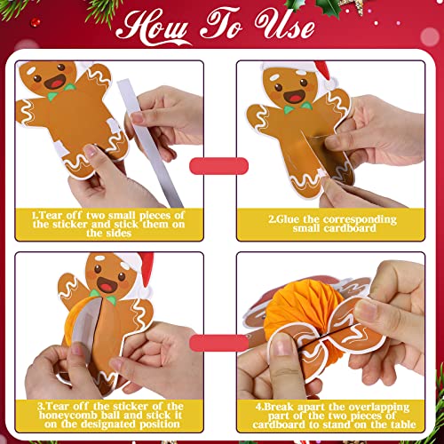Christmas Honeycomb Decorations Table Toppers Centerpieces