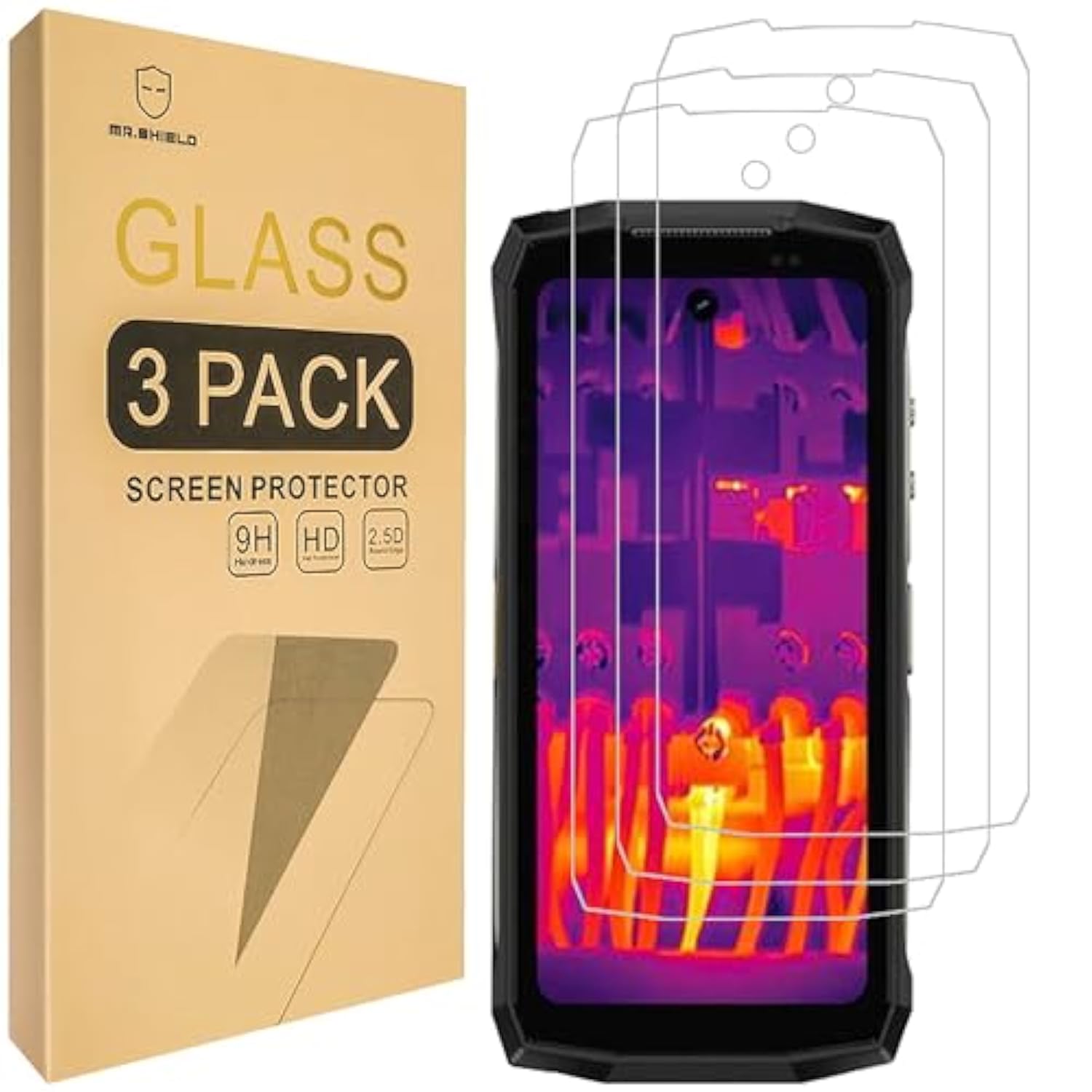 Screen Protector Compatible With Ulefone Armor Mini 20 Pro/Armor Mini 20T Pro [Tempered Glass] [3-Pack] [Japan Glass With 9H Hardness]
