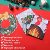Christmas Wall Decor Fireplace Backdrop Decorations Photo Background Window Winter Christmas Tree Wreath Backdrop For Home Halloween Birthday Party Decor(Trendy)