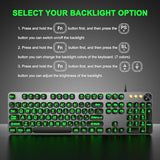 Large Print Backlit Keyboard With 7-Color Backlit, Wired Usb Lighted Computer Keyboards Oversize Letters Keys Easy To See, Illuminated Keyboard For Pc, Laptop,Windows Desktop
