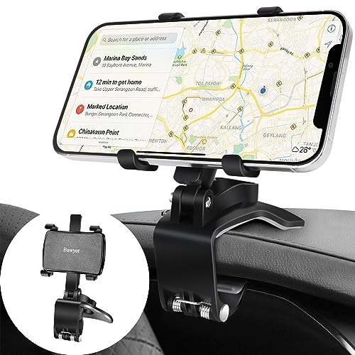 Car Phone Holder Dashboard Phone Mount 360 Degree Rotation Multifunctional Clip Design Car Universal Phone Mount Compatible with 4-7 inch cellphones