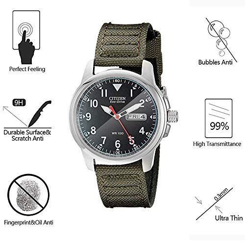 (Pack of 4) Tempered Glass Screen Protector for Citizen BM8180-03E, [0.3mm 2.5D High Definition 9H] Premium Clear Screen Protector for Citizen