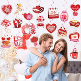 40Pcs Valentine'S Day Hanging Swirl Decorations, Valentine'S Day Party Ceiling Hanging Swirls Valentines Hanging Swirls Streamers For Valentines Party Decor Supplies