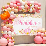 166 Pcs Little Pumpkin Baby Shower Balloon Garland Arch Kit Pink Fall Party Decor