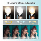 Clip-On Selfie Ring Light 60 LEDs 3 Modes Touch Control Rechargeable 800mAh