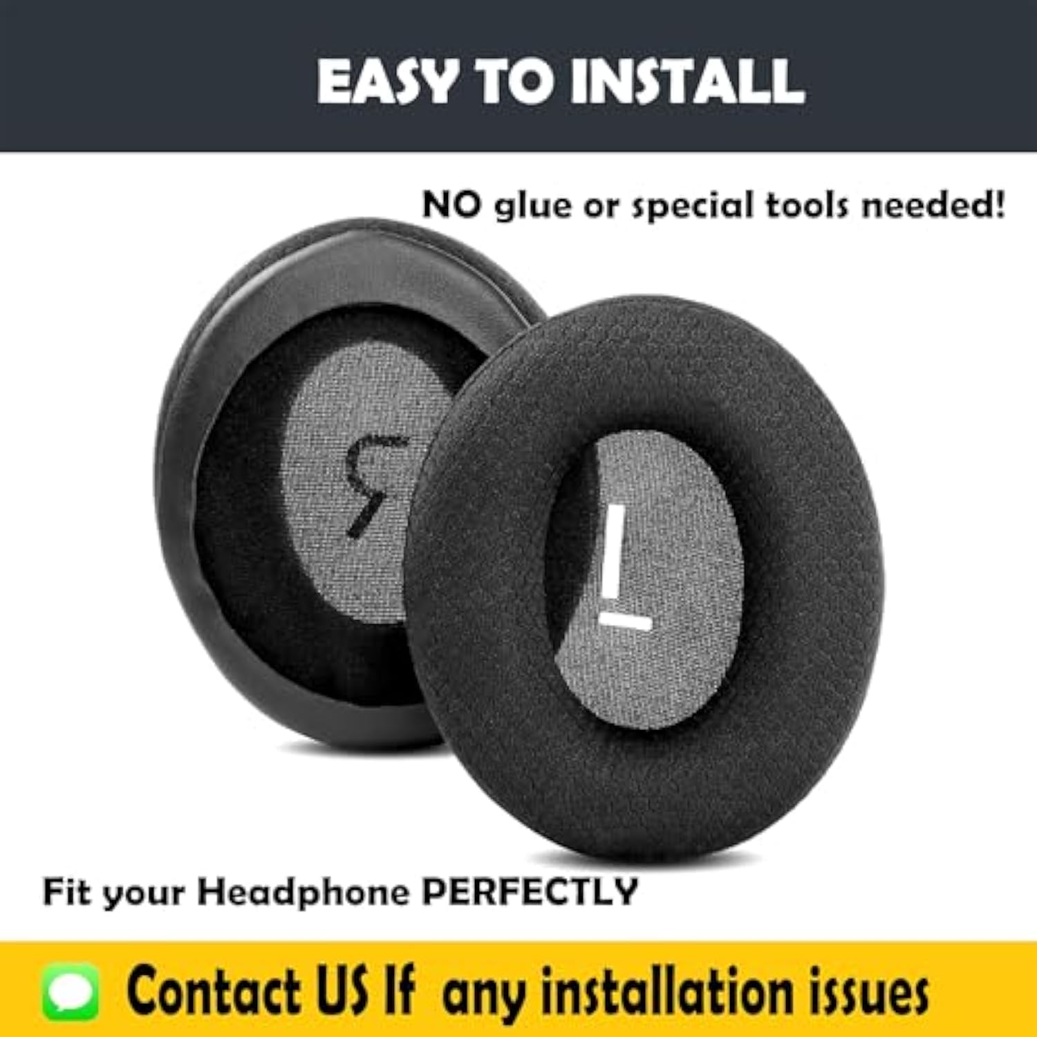 Replacement Earpads Cushion Compatible With Boltune Bt-Bh010 Headphone Ear Pads With Breathable Fabric/High Density Foam