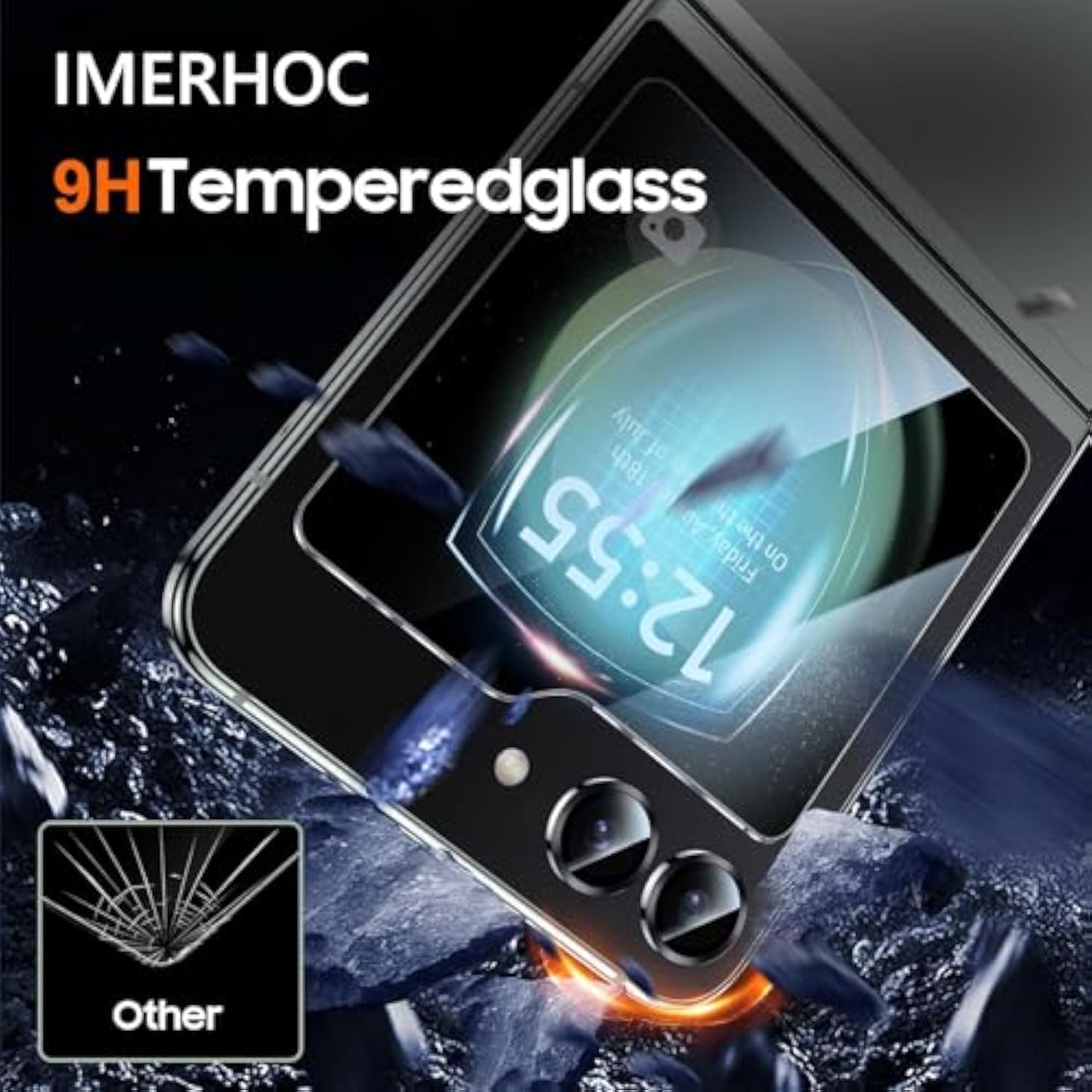 (2 Pack) For Motorola Razr 2024 Front Screen Protector, Moto Razr 2024 Case Friendly Tempered Glass Screen Cover, Bubble Free Anti Scratch Screen Protector For Razr 2024