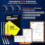 3 Pack Screen Protector For Samsung Galaxy S23 Ultra [Not Glass] With 3 Pack Tempered Glass Camera Lens Protector, Bubble Free, Case Friendly, Antiscratch