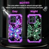 for Moto G 5G 2025 Case,Glow in The Dark Three Layer Heavy Duty Shockproof Full Body Protection Hard Plastic Bumper+Soft Silicone Protective Case for