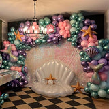 Mermaid Balloon Garland Kit164Pcs Mermaid Tail Balloons Arch Party Decorations With Metallic Purple Pink And Blue Balloons For Girls Little Mermaid Ariel Birthday Under The Sea Party Decor Baby