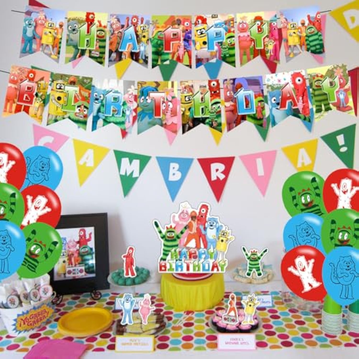 Yo Gabba Birthday Decorations,Yo Gabba Themed Party Decorations,Yo Gabba Party Favors Supplies Gifts Room Decor,Banner Balloons Cake Cupcake Toppers