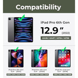 For Ipad Pro 12.9 Case (2022/2021/2020), [Built In Screen Protector & Kickstan
