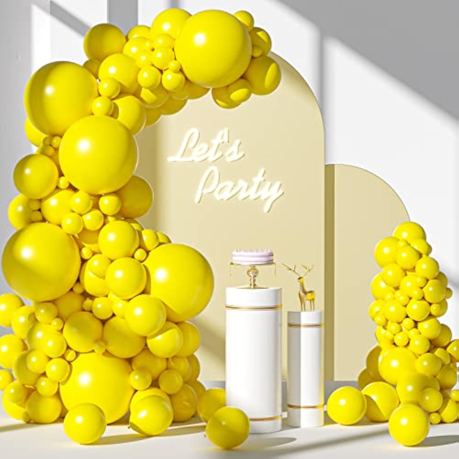 110pcs Yellow Balloon Arch Kit, Various Sizes for Birthday, Baby Shower, Wedding