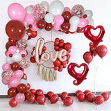 100Pcs Valentines Day Red White Pink Balloons Garland Arch Party Decor