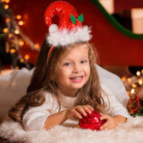 8 Pack Christmas Headbands Cute Elf Hat Costume Headwear Christmas Hair Hoop For Christmas Party Holiday Favors Elves Party Decoration