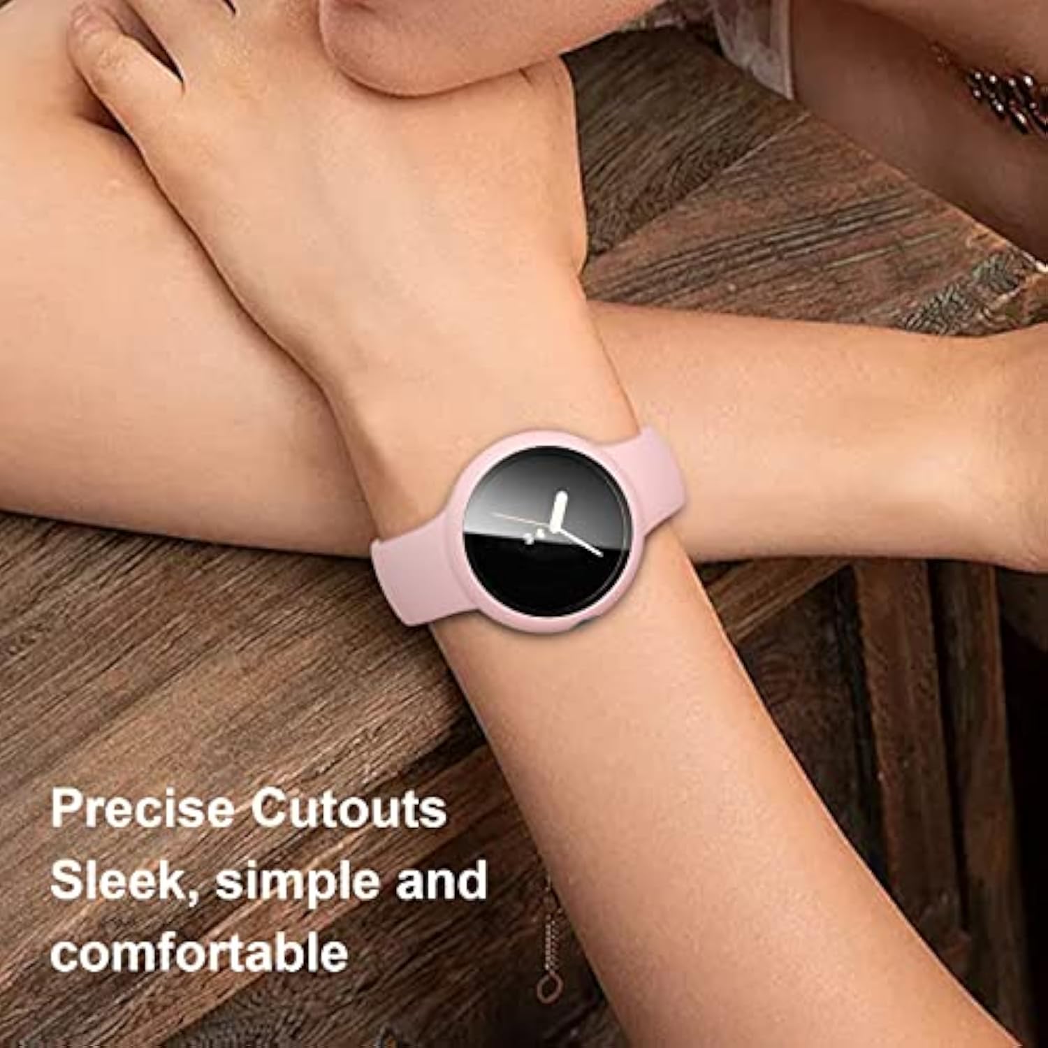 [2 Pack] Compatible With Google Pixel Watch 2(2023) / Pixel Watch Case With Tempered Glass Screen Protector, Matte Full Coverage Protective Cover Bumper