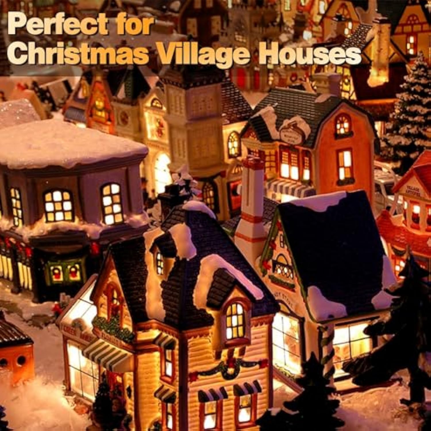 3 Pack Accessory Cord With 6 Led Bulbs, 11.5 Ft Christmas Village Light With On/Off Switch Plugs And Spare Fuse For Hall