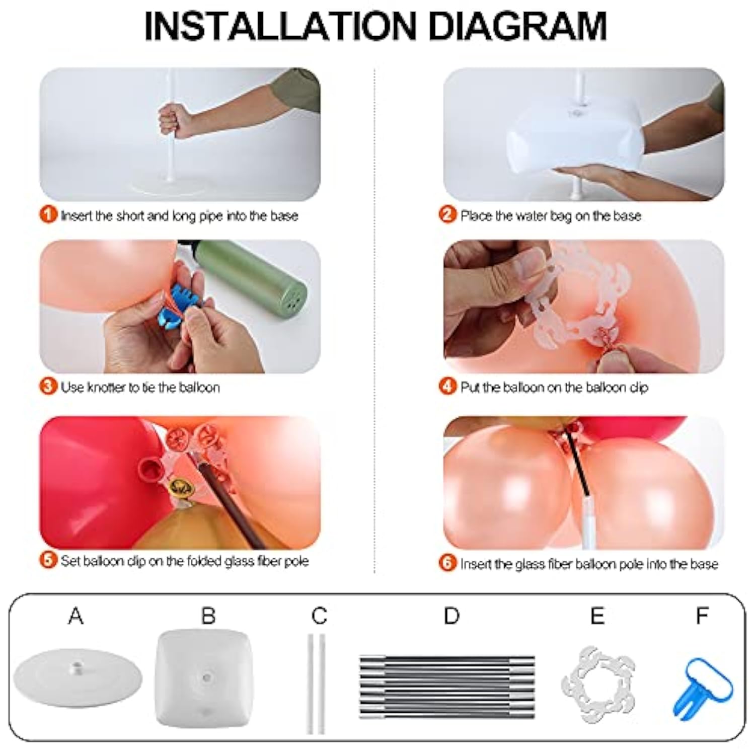 Balloon Arch, Innovation Large Sturdy Balloon Arch Kit,10Ft Wide & 9Ft Tall Adjustable Balloon Stand With Water Fillable Bases, Manual Pump - For Wedding, Birthday, Baby Shower, Graduation