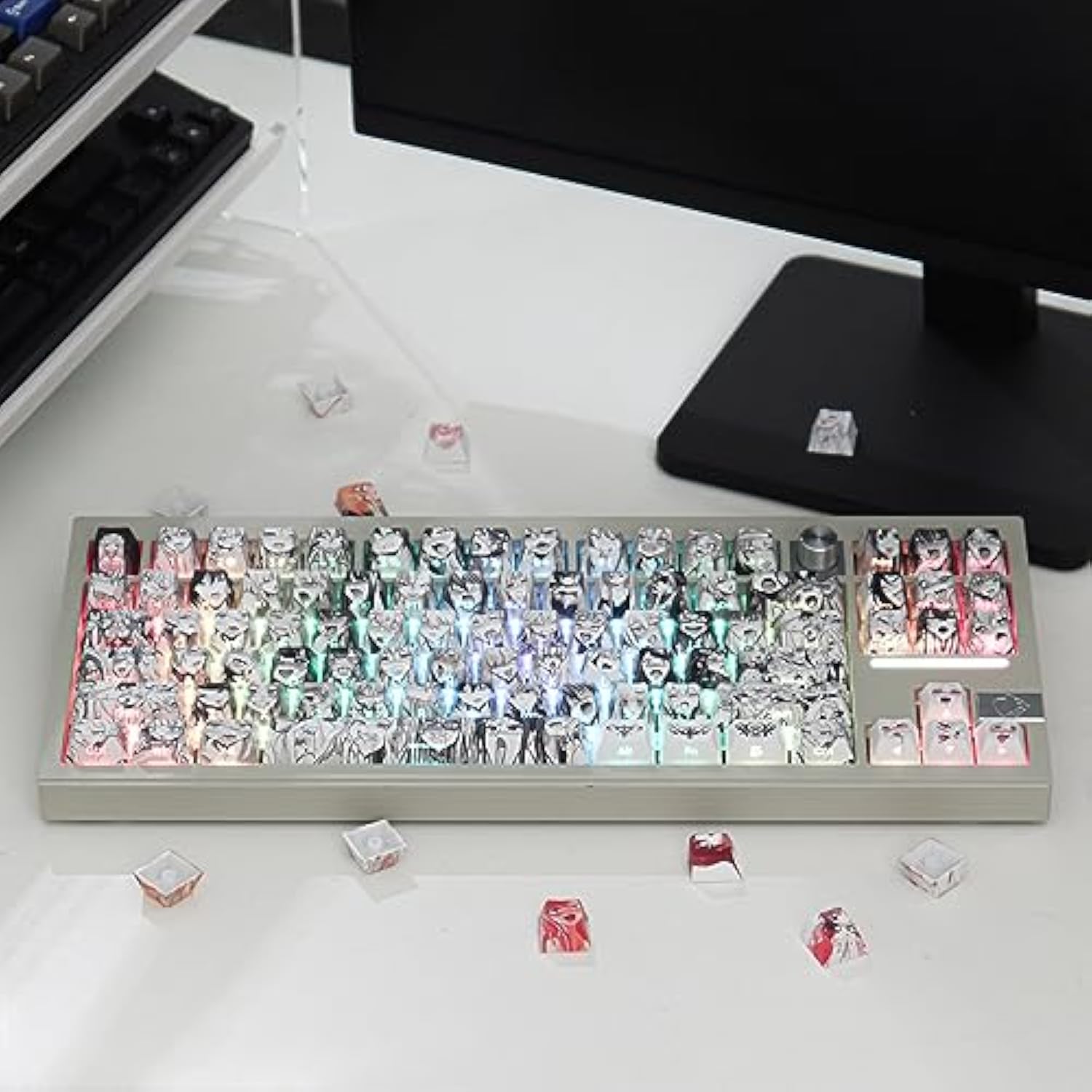 Translucent Side Print Keycaps Pbt Dye Sublimation Oem Profile 134 Keys Set Ja