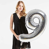 40Inch Silver Foil 97 Helium Jumbo Digital Number Balloons, 97Th Birth