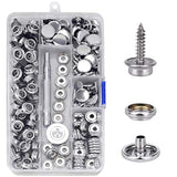 150 Pcs Canvas Snap Kit Tool, Metal Screws Snaps Marine Grade 3/8" Soc
