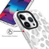 Magnetic For Iphone 15 Pro Max Case Light Gray Leopard Print Pattern [Compatible With Magsafe] Wireless Charge Slim Shockproof Case For Iphone 15 Pro Max Phone Case, Gray Leopard (6.7")