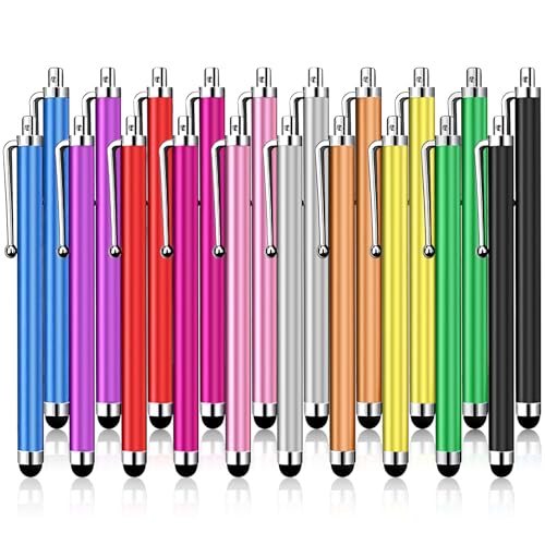 20 Pack Stylus Pen,Stylus Pen For Touchscreen High Precision And Sensitivity For Everyday Writing/Drawing,Universal Stylus Compatible With Touch Screens,10 Colors