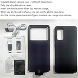 Battery Charger Case For Samsung Galaxy A71 5G, 5000Mah Backup Power Bank For Galaxy A71 5G Charging Case Portable Charger A71 5G External Battery Case Black