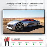 Hdmi Extender 8K Hdmi Extension Cable 1.5Ft, Hdmi 2.1 Male To Female Adapter E