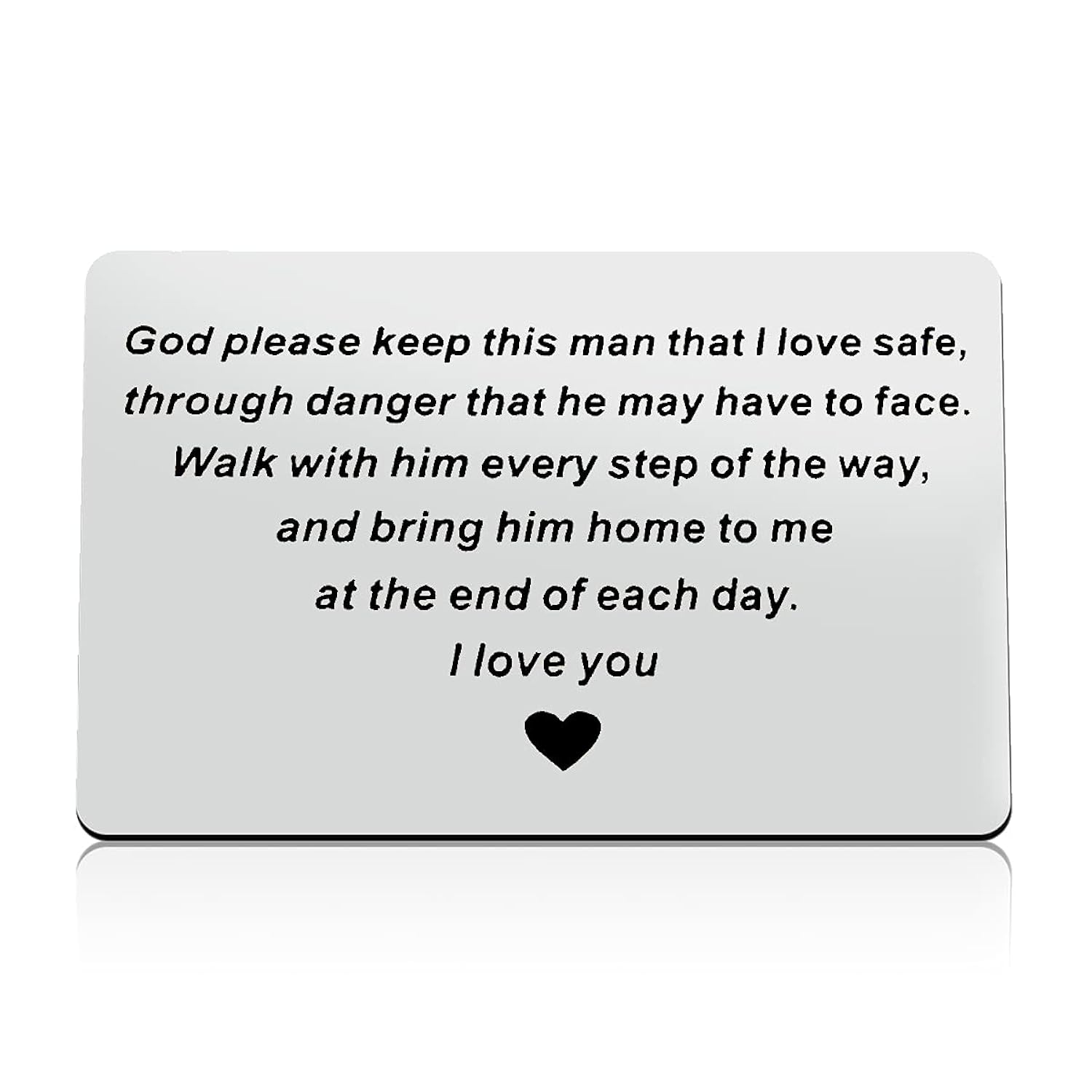 Engraved Wallet Insert Card For Boyfriend Husband Valentines Day Gifts For Men Wedding Anniversary Christmas Birthday Gifts I Love You Gifts For Him Fiance