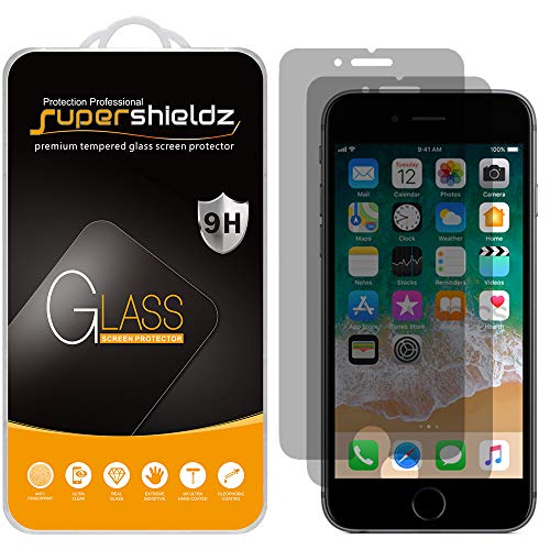 (2 Pack) Designed for Apple iPhone 6 and iPhone 6s (Privacy) Anti Spy Tempered Glass Screen Protector, 0.33mm, Anti Scratch, Bubble Free