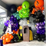 Halloween Balloon Arch Kit – Black Purple Green with Spider & Ghost Balloons