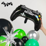 135Pcs Video Game Balloon Garland Kit Green Black Silver Controller Arch