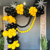 Black And Yellow Balloon Garland Arch Kit,120Pcs Black And Yellow Balloon Garland Different Sizes For Birthday Baby Shower Graduation Bee Themed Party Decoration