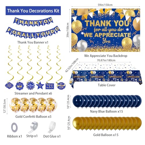 Employee Appreciation Decorations Boss Day Thank You for All You Do Banner