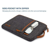 10.1 Inch Laptop Sleeve Case Water-Resistant Tablet Protective Carrying Handle Bag For 10.5" Ipad Pro/9.7" Ipad Air 2/10" Surface Go/Samsung Galaxy Tab S2 S3 S4/10.1"Lenovo Yoga Tab 3,Dark Grey