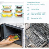8 Pack Glass Food Storage Containers With Airtight Lids, Glass Meal Prep Containers, Lunch Office Meal For Microwave, Oven, Freezer And Dishwasher, Bpa Free