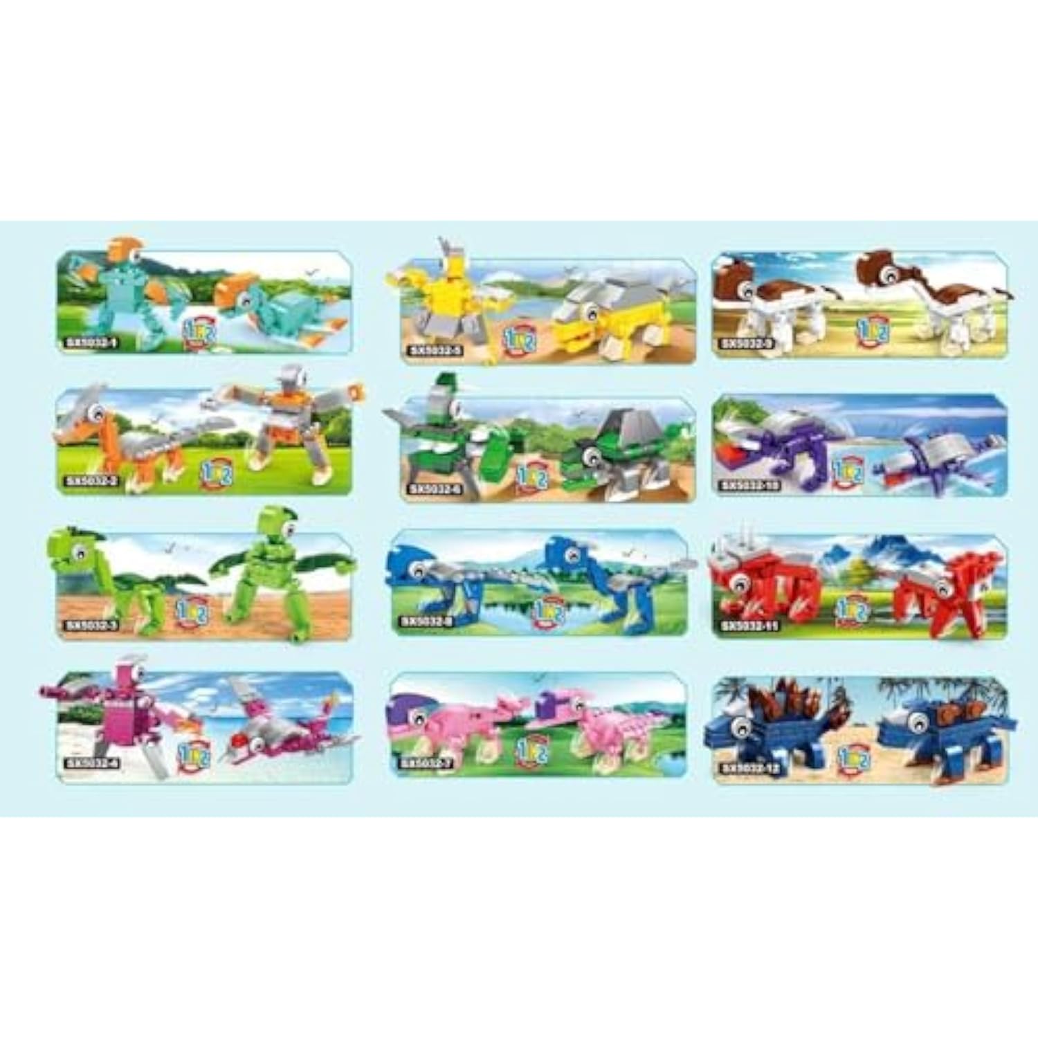 Dinosuar Party Favors,(24Pcs) 48 Kind Of Mini Building Blocks Party Favors,Goodie Bag,Bulk Toys, Classroom Prizes,Back To School Students Gifts For Dino Toys 6-8-12 Socking Stuffers For Boy