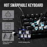 Aula WIN60 HE 60% Wired Magnetic Keyboard with Adjustable Actuation, 8000 Hz Polling Rate, Hall Effect Switches, Hot-Swap, for FPS Games (Black)