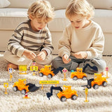 23Pcs Constructions Cake Toppers Vehicles Cake Decoration Excavator Crane Truck Cupcake Topper Traffic Road Sign Cupcake Construction Cake Decorations Happy Birthday Sign For Party Supplies