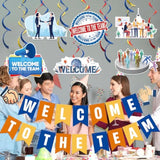 Welcome To The Team Banner And Hanging Swirls, Welcome Banner, Welcome Decorations For New Employee Coworker Teacher Colleague Staff Team Member Office Party