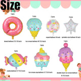 Ice Cream Donut Candy Balloons Baby Shower Kids Sweet Summer Birthday 9Pcs