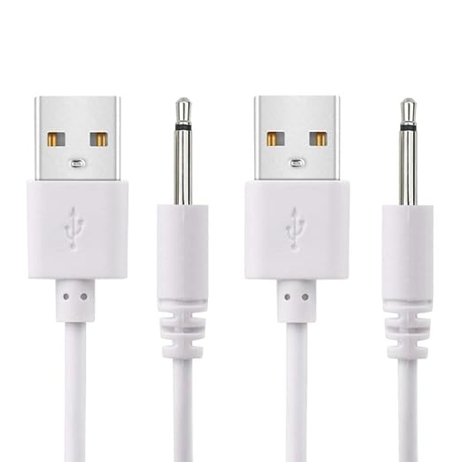 2 Pack 2.7FT USB to DC 2.5mm Charging Cable Replacement Power Cord Adapter