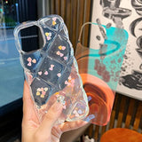 Compatible With Iphone 16 Pro Max Case 6.9",Cute Laser Gradual Bling Love Heart Glitter Clear+Translucent Card Soft Wave Frame Anti-Falling 3D Thick Shockproof Phone Cover(For 16 Pro Max 6.9")