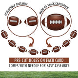 4PC - Football Party Decorations - Football Banner - Football Hanging Decorations Decor for Themed Birthday Party Bowl Game Fans Home Garland Supplies Flag