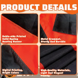 Halloween Bunting: Orange & Black Stripe "Trick or Treat" Banner (2x20 ft)